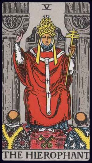 The Hierophant in the LuciellaES Rider–Waite–Smith deck