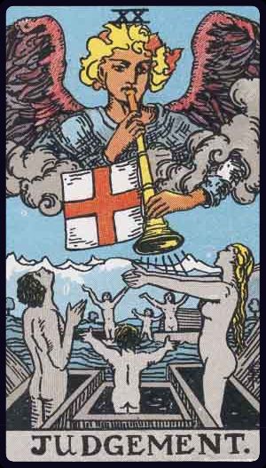 Judgement in the LuciellaES Rider–Waite–Smith deck