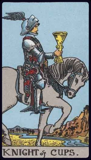 Knight of Cups in the LuciellaES Rider–Waite–Smith deck