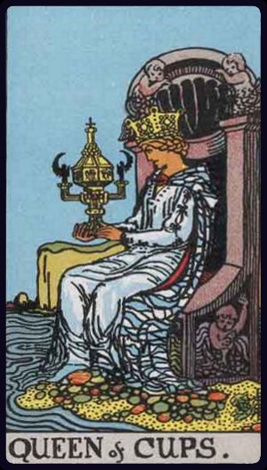 Queen of Cups in the LuciellaES Rider–Waite–Smith deck