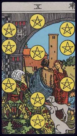 Ten of Pentacles in the LuciellaES Rider–Waite–Smith deck