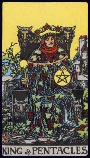 King of Pentacles in the LuciellaES Rider–Waite–Smith deck