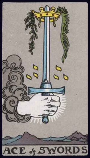 Ace of Swords in the LuciellaES Rider–Waite–Smith deck