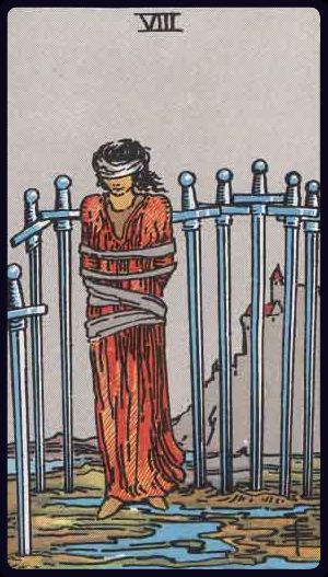 Eight of Swords in the LuciellaES Rider–Waite–Smith deck