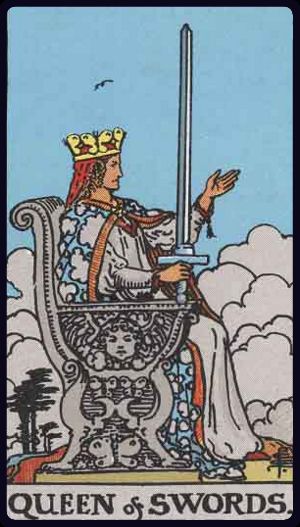 Queen of Swords in the LuciellaES Rider–Waite–Smith deck