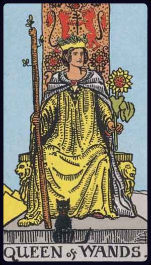Queen of Wands in the LuciellaES Rider–Waite–Smith deck