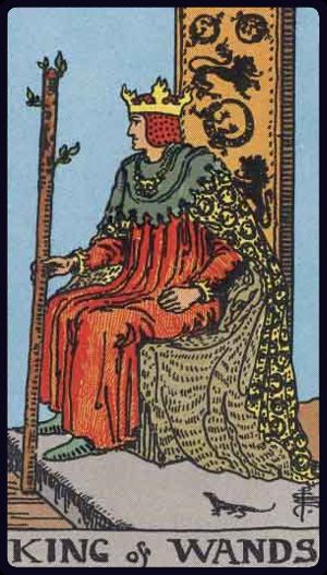 King of Wands in the LuciellaES Rider–Waite–Smith deck